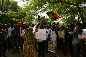 IPOB members in a demonstration