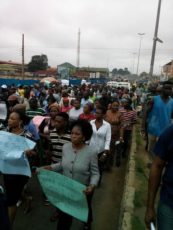 Protest in Ado Ekiti