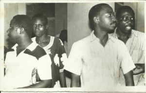 Journalism patriots , from court to Ikoyi Prison during the military era. L-R: Dapo Olorunyomi, Akin Adesokan, Seye Kehinde and Bayo Onanuga