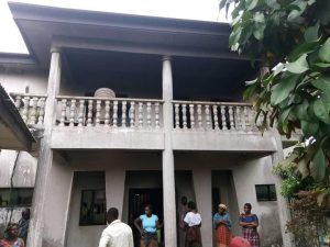 Chief Sampson Agbaru's house before it was burnt by cultists