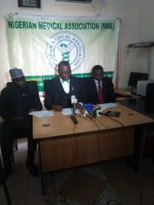 Dr Frances Faduyile, the President of NMA and Dr Olumuyiwa Odusote, the Secretary-Generalat NMA.