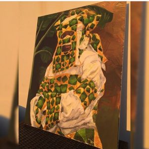 Emediong Uduak Uko’s painting of music legend, ‘Lagbaja’ has become the first African work to be displayed at the Cyprus Modern Art Museum.