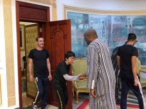 President Marc Roch Christian Kabore meets the South Korean freed hostage