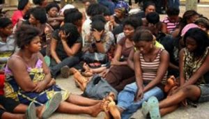 Caption: Some victims of human trafficking