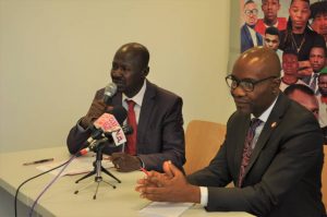 Ag EFCC chairman, Ibrahim Magu and Director Public Affairs, Osita Nwajah