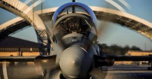 An 81st Fighter Squadron pilot starts the engine in an A-29 Super Tucano Jan. 8, 2015, at Moody Air Force Base, Ga. The A-29 is a turboprop aircraft designed for light air support (LAS) and will be used to support the Afghan LAS training mission at Moody. (U.S. Air Force photo by Senior Airman Ryan Callaghan/Released)