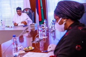 Buhari and Finance Minister, Zainab Ahmed