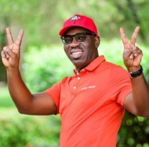 Governor Godwin Obaseki: celebrates victory in certificate forgery suit at Tribunal