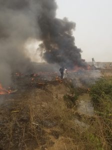 Scene of a plane crash: Afghan combat aircraft shot down in Uzbekistan