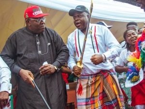 Dickson and Diri during campaign for Bayelsa governorship election in 2019