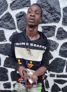 Rasheed Isiaka,arrested for allegedly terrorising residents of Ikorodu.