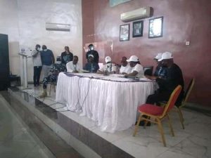 RSIEC announcing of local government Council results at their Secretariat in Port Harcourt