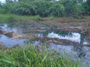 Spill site at Ikarama