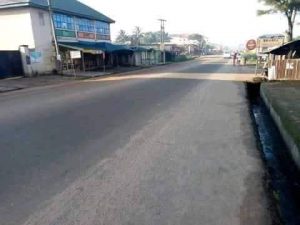 Empty road in Onitsha