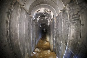 FILE; A Gaza Strip tunnel leading from the Palestinian enclave into Israel