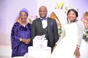 Edo First Lady, Mrs Betsy Obaseki and Mr. and Mrs. Abel Eromosele Ugiagbe at the wedding ceremony
