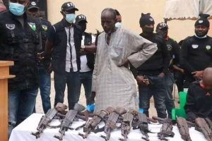 Umaru and some of his rifles