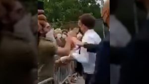 French President Macron slapped