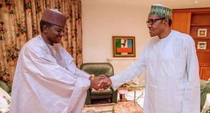 ile Photo: Governor of Zamfara State, Bello Matawalle and President Muhammadu Buhari in Aso rock presidential villa