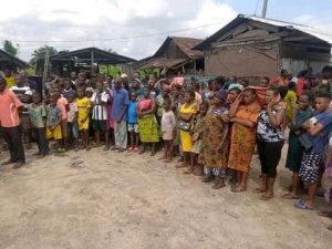 A cross section of Internally Displaced Persons, IDPs, camping as refugees in Las waterside in Khana local government area
