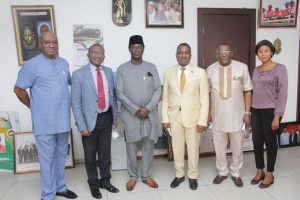 Comrade Wabba ( centre) representatives of the Association of General and Private Medical Practitioners of Nigeria (AGPMPN), led by its president, Dr. Iyke Odo at NLC secretariat in Abuja.