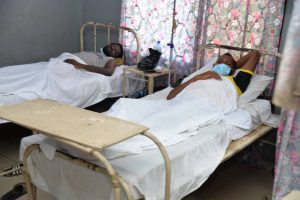 Some of the Bendel Insurance players injured during attack by fans of Remo Stars on admission