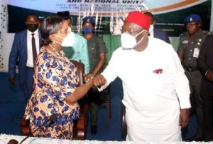 Deputy Governor, Dr. Mrs Ipalibo Harry Banigo and National President of NUJ Chief Chris Isiguzo.