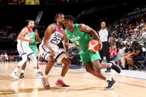 D'Tigers in the game against the US basketball team