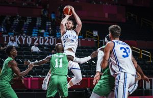 D'Tigers in the match against Italy