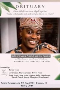 The burial programme for Sound Sultan as released by the family