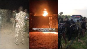 Nigerian troops destroyed terrorists trucks at Maiduguri-Damaturu Highway July 2021