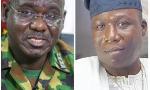Ex-Nigeria's Army chief and now Ambassador to Republic of Benin, Tukur Buratai and Yoruba nation agitator, Sunday Igboho: Buratai allegedly plotted arrest of Igboho in Cotonou