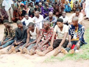 The suspects handed over to Taraba Police Command by Miyetti Allah