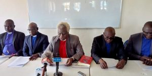 Most Rev. Moses Ebuga and other CAN leaders during their press conference