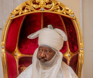 Emir of Bichi, Alhaji Nasiru Ado-Bayero, as gets staff of office as the second Emir of Bichi from Governor Abdullahi Ganduje of Kano