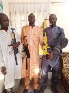 The three bandits arrested with AK-47 rifles by NDLEA operatives in Katsina