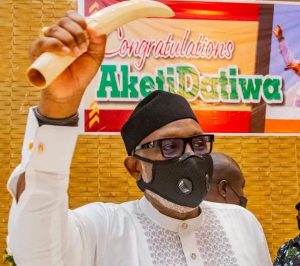 Ondo State Governor, Arakunrin Rotimi Akeredolu during the thanksgiving in Owo