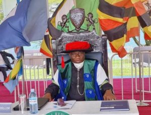 Former President Goodlluck Jonathan during his formal inauguration as the Chancellor of Cavendish University Uganda on Thursday