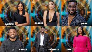 BBNaija: Maria, Pere, Queen, Cross, Sammie and JMK nominated for eviction