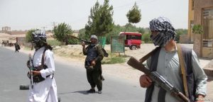 Taliban militants on the streets in Afghanistan