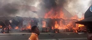 Timber market on fire in Port Harcourt