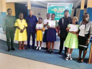 Winners of the Reading Competition organized by Rivers State branch of Association of Nigerian Authors and Personalities.