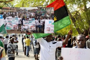 Yoruba nation and Biafra agitators on protest
