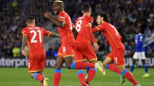Victor Osimhen: denies Leicester the perfect start in the Europa League as Napoli hit back from 2-0 down to snatch a point