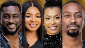 BBNaija: Pere, Queen, Nini, Saga and Angel evicted
