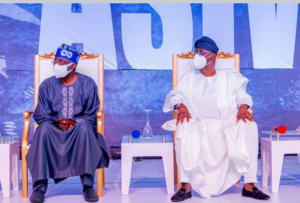 Tinubu and Governor Sanwo-Olu at the reception ceremony