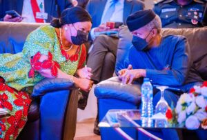 Princess Orelope- Adefulire, Vice President Osinbajo at the launch of Report on the ‘Review of Baseline and Realignment of the National Statistical System with SDGs, 2020’ on Tuesday in Abuja