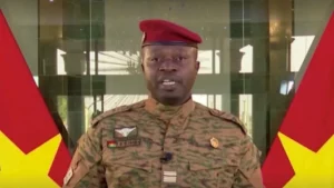 Lieutenant Colonel Paul-Henri Damiba, head of Burkina Faso military junta