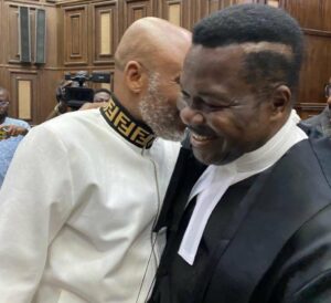 Ozekhome and Nnamdi Kanu in court on Tuesday