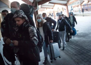 People fleeing Ukraine